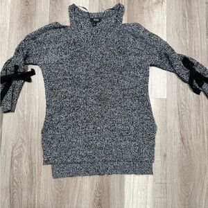 Gray Sweater with Black Accents